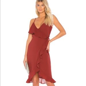 NWT DONNA MIZANI Kate Midi Wrap Dress